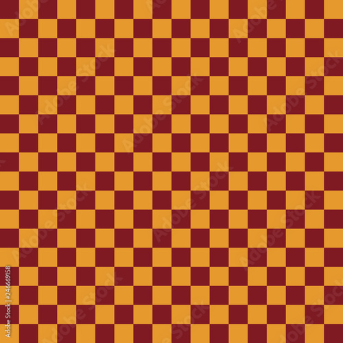 Red and Gold Seamless Pattern - Checkerboard squares repeating pattern design