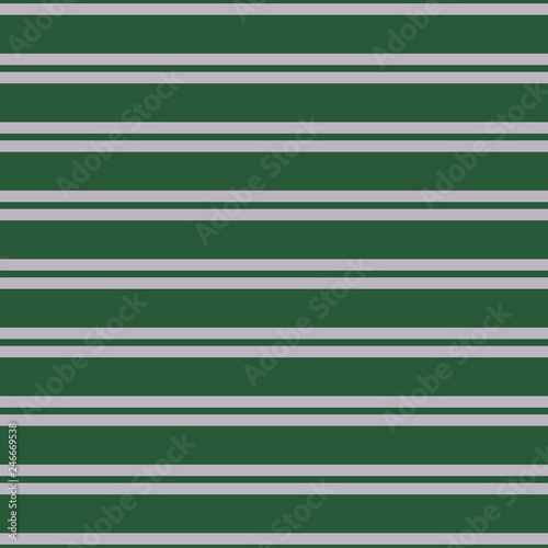 Green and Silver Seamless Pattern - Horizontal stripes repeating pattern design