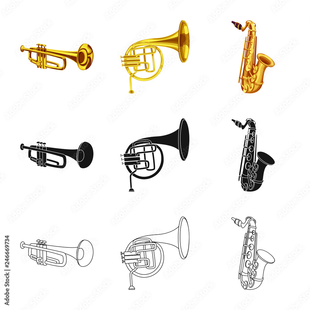 Vector design of music and tune icon. Collection of music and tool vector icon for stock. Vector design of music and tune icon. Collection of music and tool vector icon for stock.