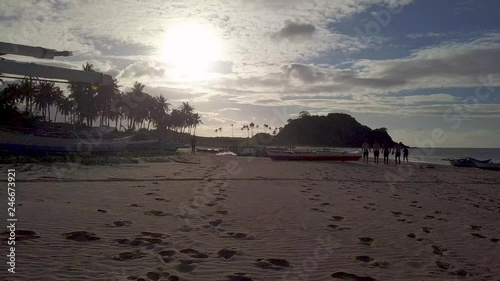 Sunset Stroll at Napcan Beach, El Nido, Palawan (Philippines) photo