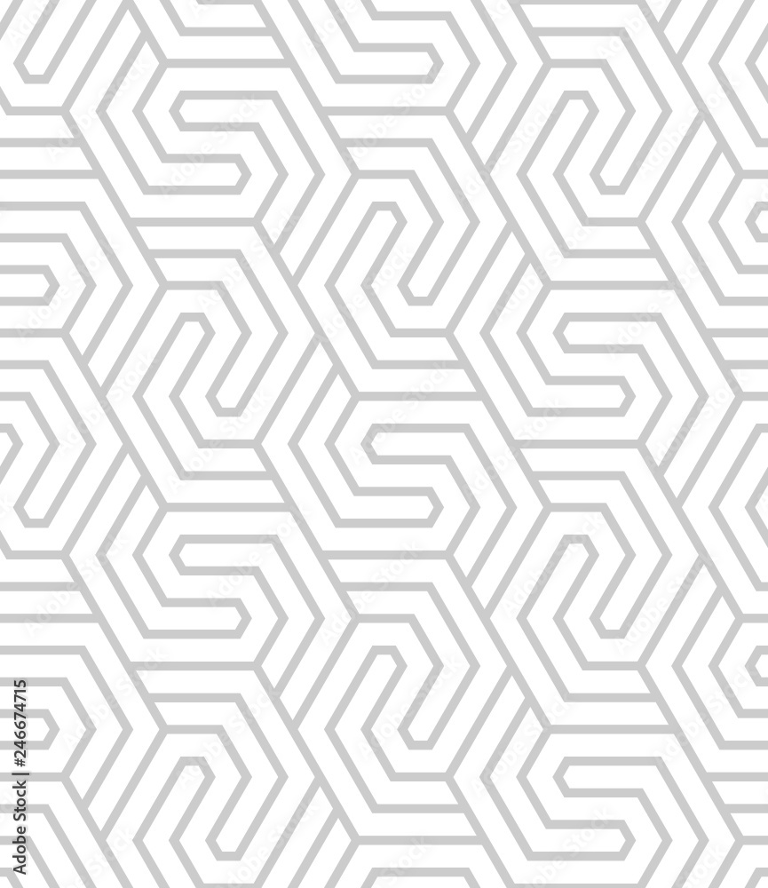 Vector seamless texture. Modern geometric background with hexagonal tiles.