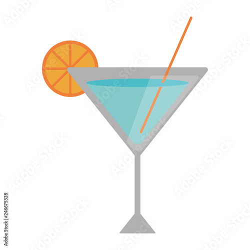 orange cocktail with straw