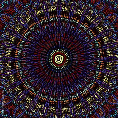 Vector mosaic art pattern. Curved mosaic image
