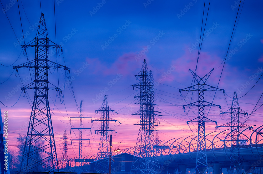 Electric current transmission line.
