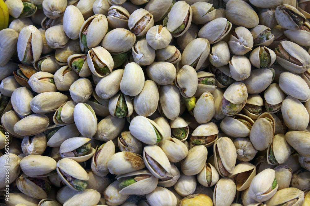 Roasted pistachios, natural product