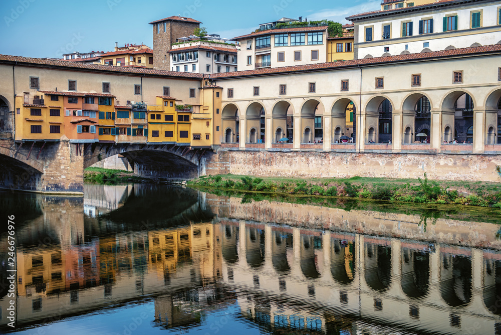 Ponte Vecchio with Reflection Florence Italy