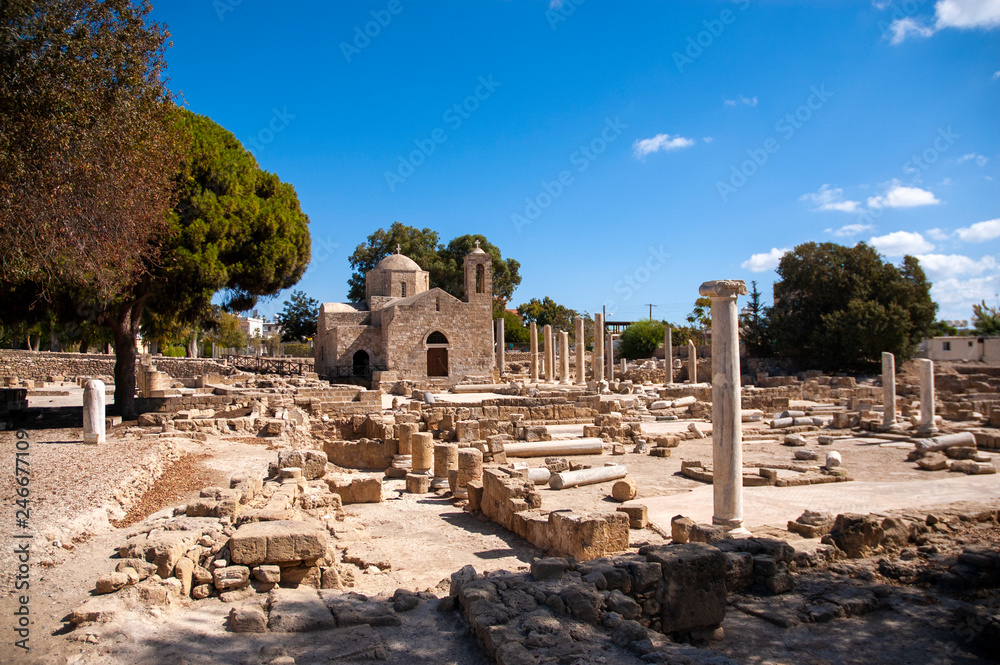 Church of Agia Kyriaki (Saint Kyriaki) and ruins, Paphos, Cyprus