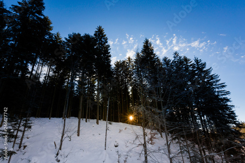 Fototapeta Naklejka Na Ścianę i Meble -  Winter trekking Beskidy mountains Rysianka
