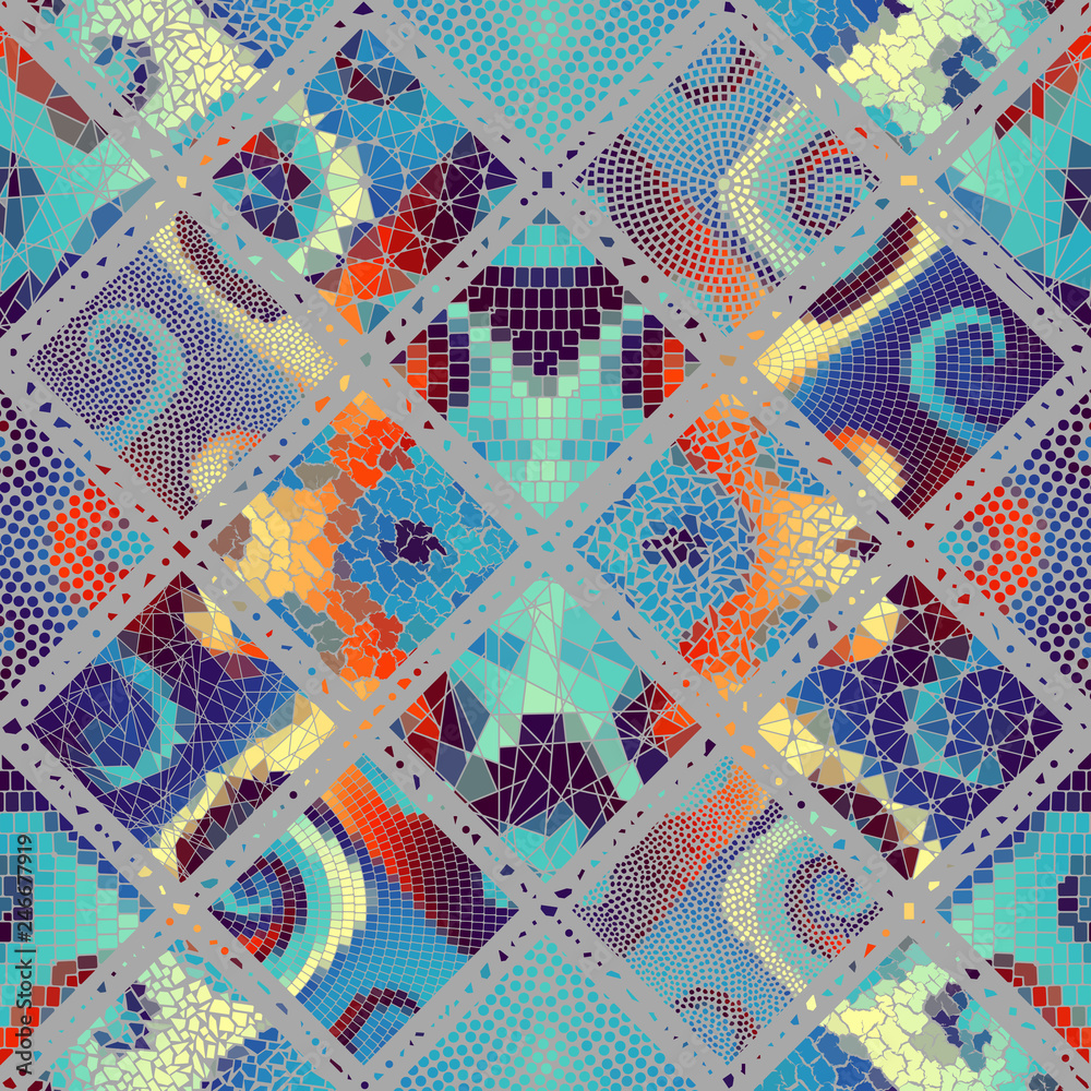 Vector mosaic art pattern. Vector mosaic image Vector mosaic art pattern. Vector mosaic image