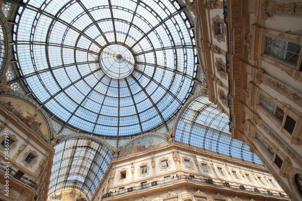 Galleria Vittorio Emanuele a Milano in Italia