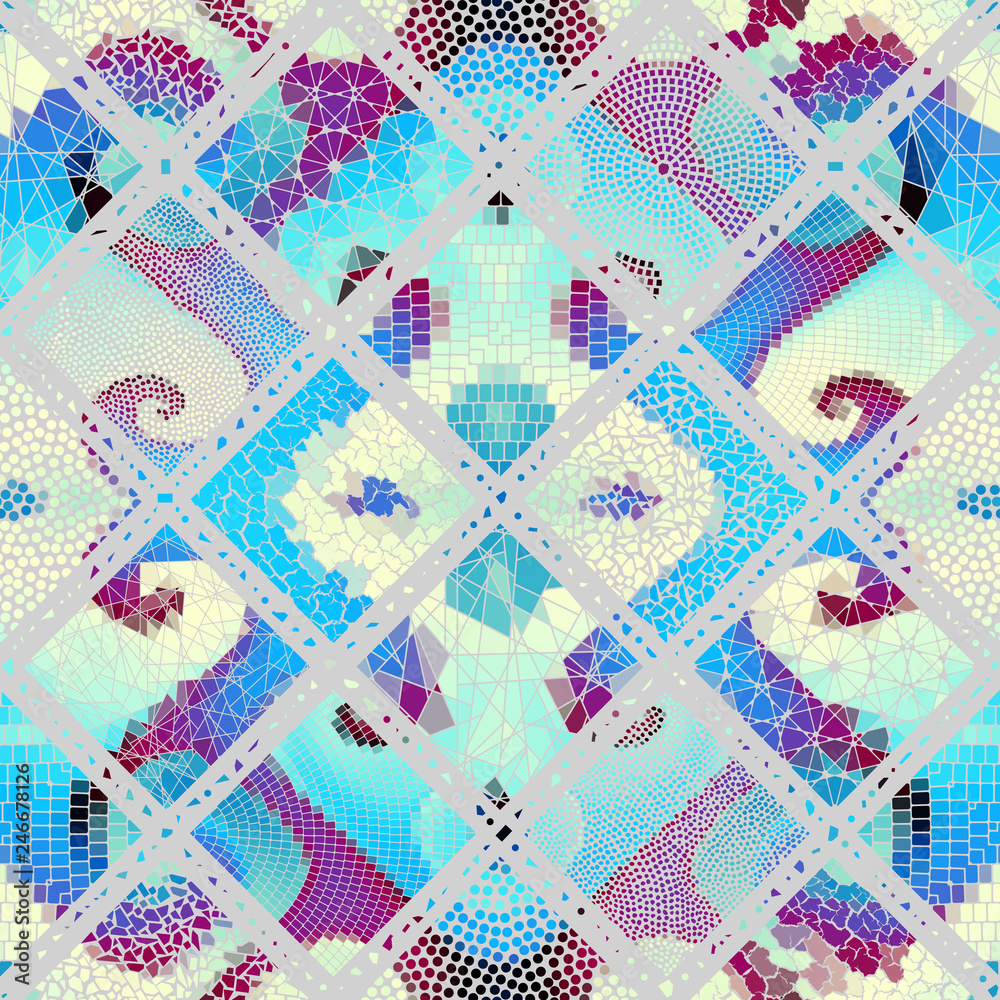 Vector mosaic art pattern. Vector mosaic image Vector mosaic art pattern. Vector mosaic image