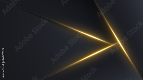 dark simple carbon triangle layers with yellow shine