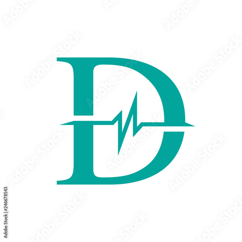Letter D initial Logo, D-in...
