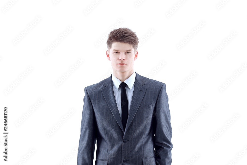 portrait of a young man in a business suit.isolated on white. portrait of a young man in a business suit.isolated on white.