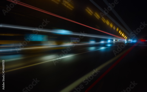 highway with moving cars