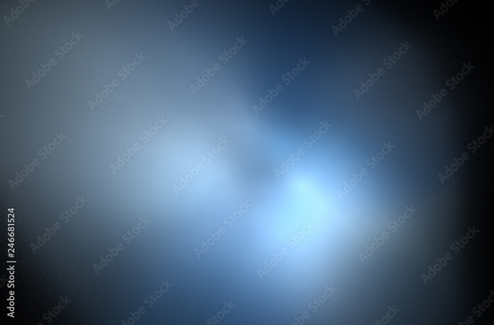 Blue white blurred fractal background. Fantasy pattern texture. Digital art. 3D rendering. Computer generated image