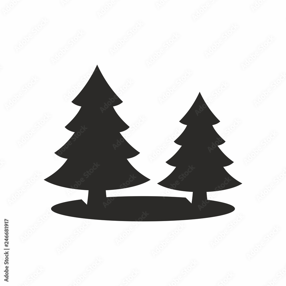 Forest scene icon Forest scene icon