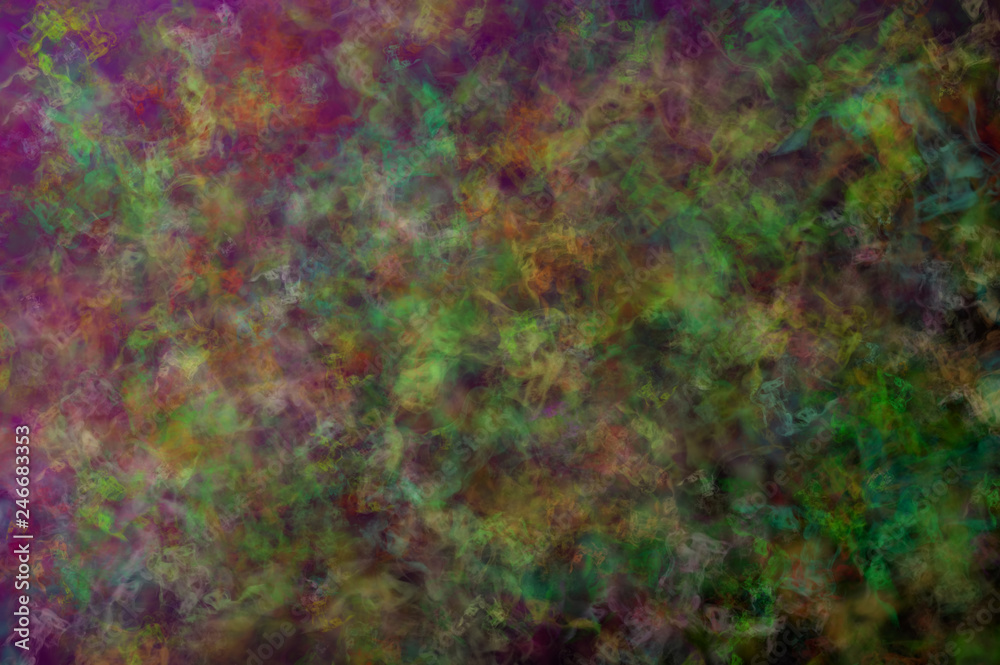 Smoky multicolored defocused pattern as abstract background.