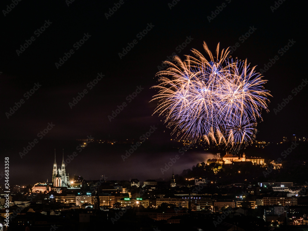 Firework over the castle