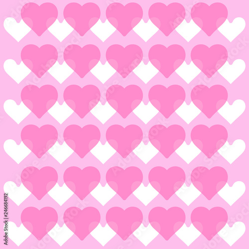 Heart background vector - seamless vector pattern - love background