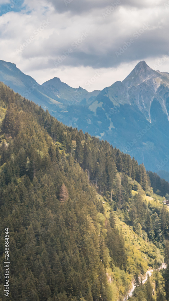 Smartphone HD wallpaper of alpine view at Mayrhofen