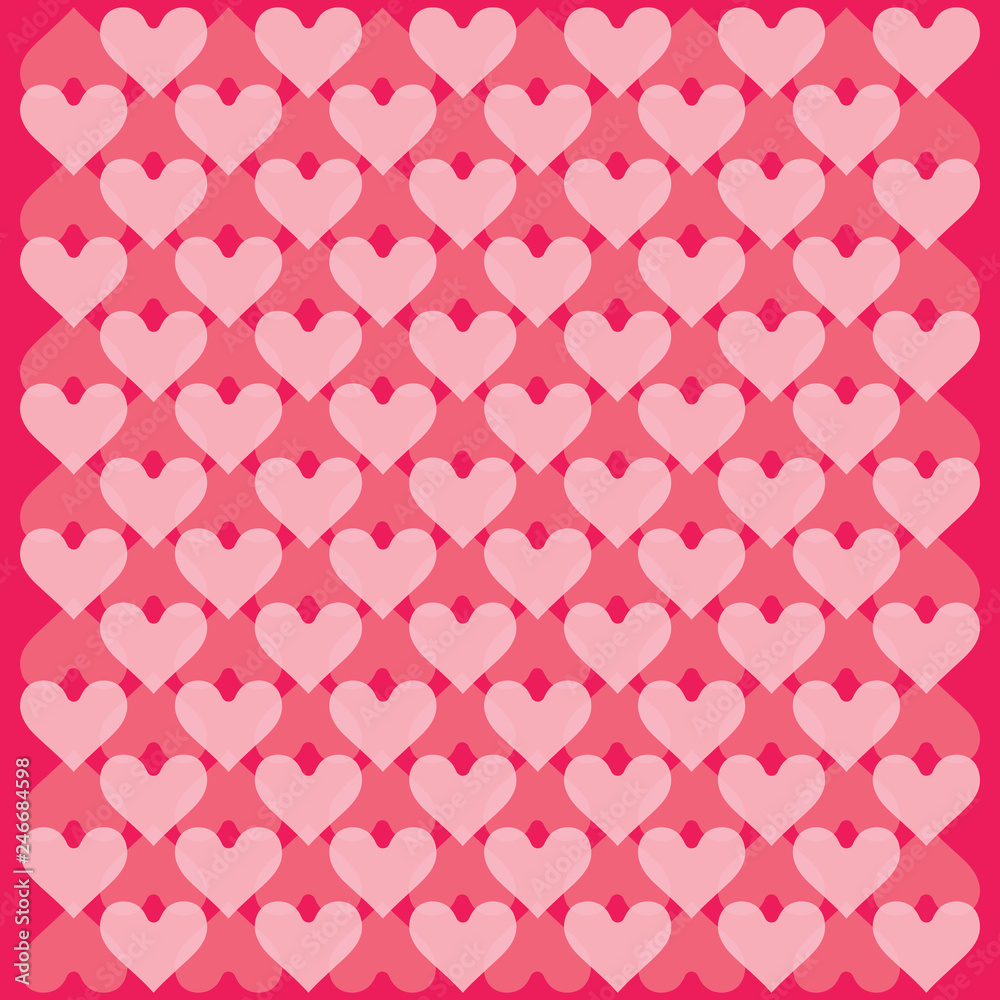 Heart background vector - seamless vector pattern - love background