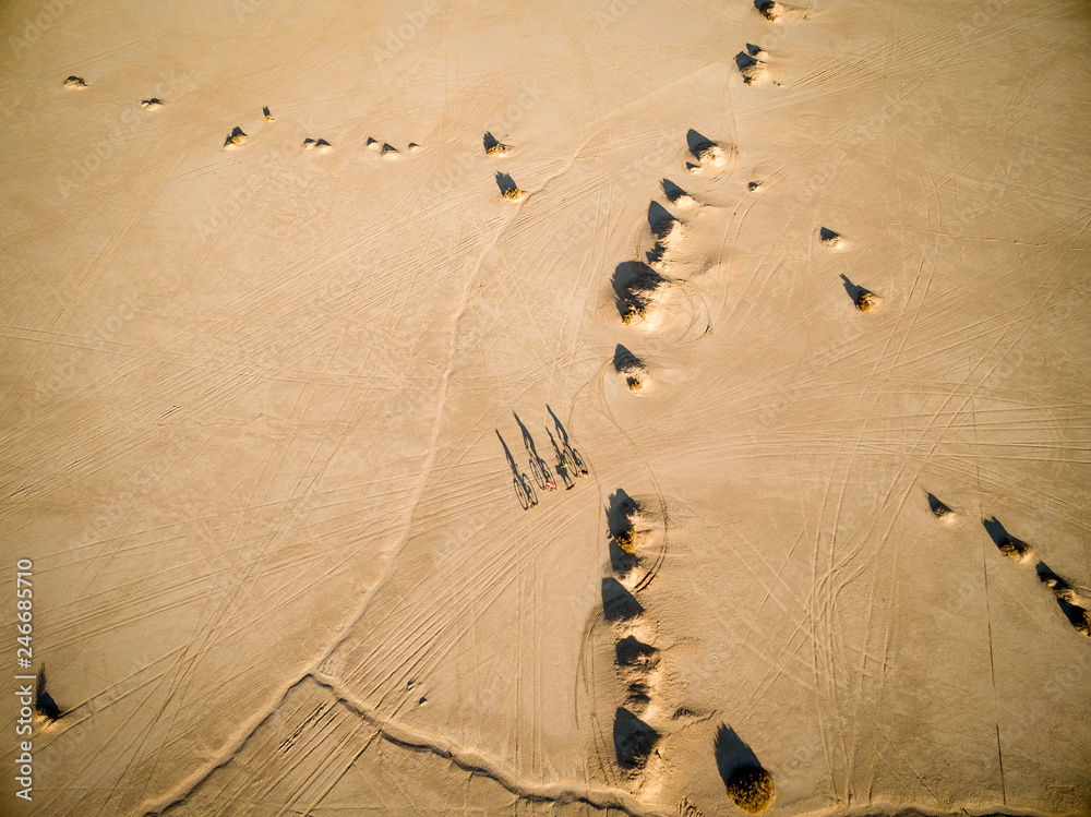 Naklejka premium riding in the desert