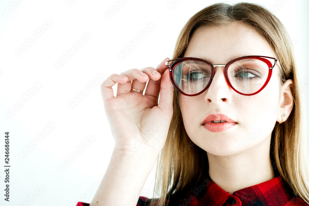 glasses on a young model glasses on a young model