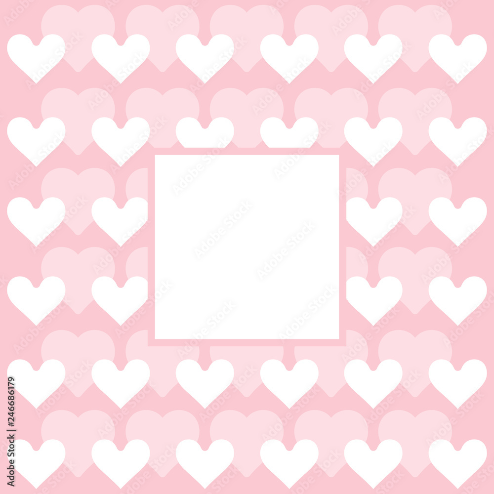 Heart background vector - seamless pattern - vector - black space for text