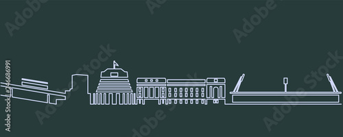 Wellington Single Line Skyline