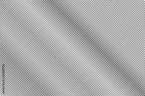 Black on white frequent halftone texture. Smooth dotwork gradient. Dotted vector background.
