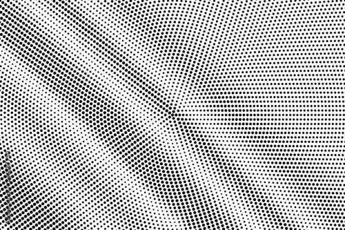Black on white centered halftone texture. Diagonal dotwork gradient. Dotted vector background.