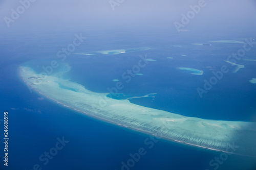 Aerial view of the islands in the Maldives © bluesnaps