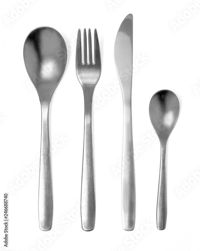 Set of fork, knife and spoons