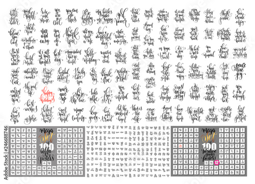 mega set of 500 hand lettering inscriptions  motivation and inspiration positive quotes