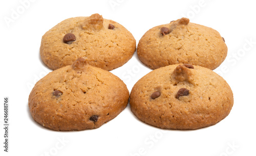 cookies with chocolate isolated