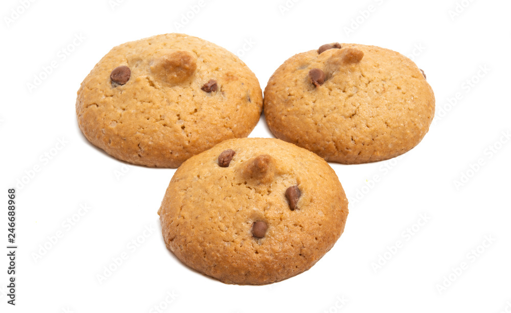 cookies with chocolate isolated