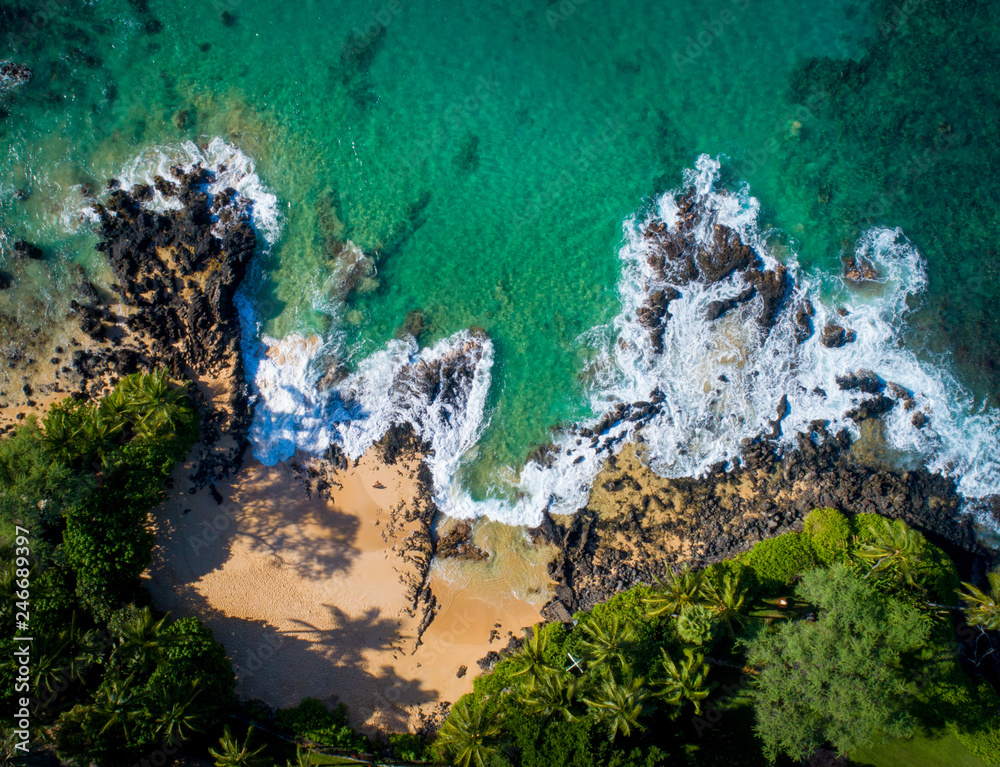 Aerial view of south Maui beaches