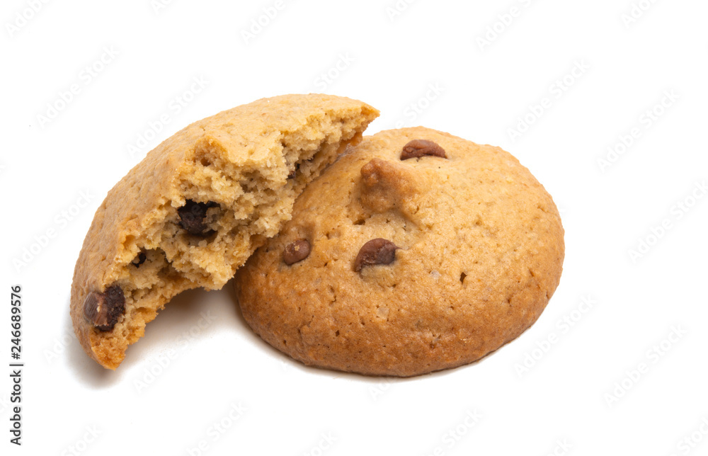 cookies with chocolate isolated