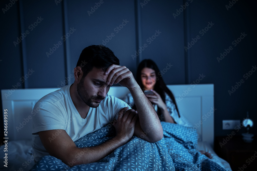 Naklejka premium She does not pay attention on him