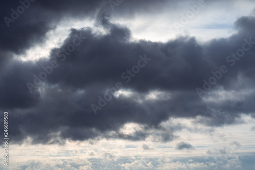 Gray-blue sky with clouds