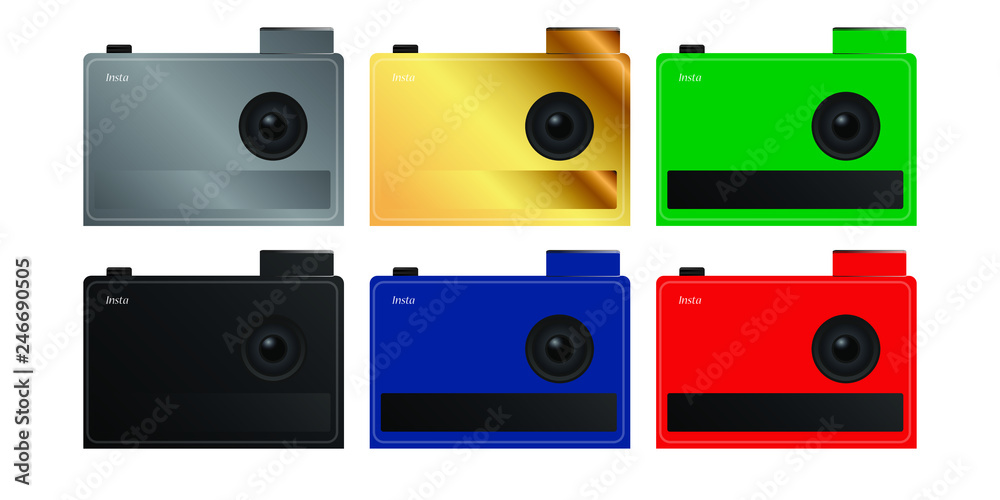 Camera Icon Square Button Set - photo Camera icon Graphic Design illustration Camera Icon Square Button Set - photo Camera icon Graphic Design illustration