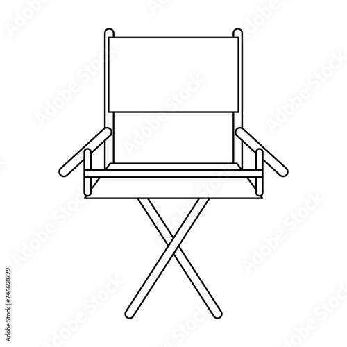 directors chair symbol black and white