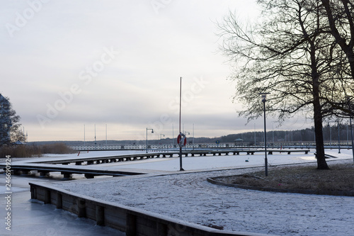 Winter view on the river-front © Olesia
