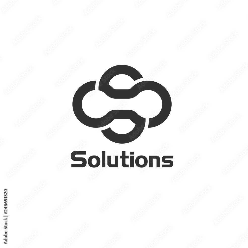 Internet Cloud Geometric Logo. Internet Cloud Geometric Logo.
