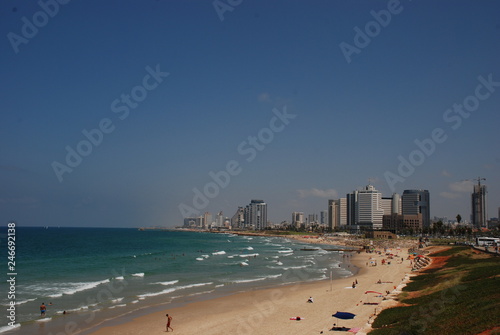 The high rise buildings and beautiful beaches of Tel Aviv in Israel © Rob