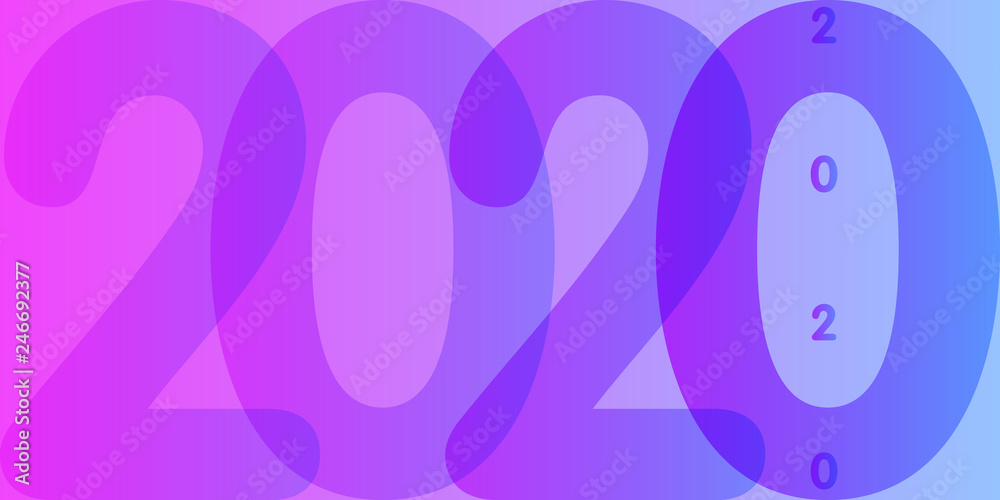 Purple text 2020 on abstract background for Happy New Year Purple text 2020 on abstract background for Happy New Year