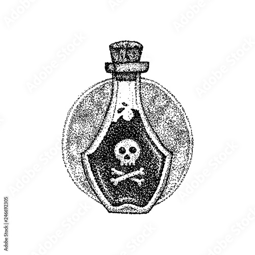 Dotwork Bottle with Poison