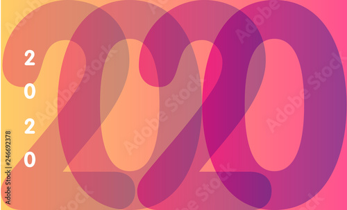 text 2020 on abstract background for Happy New Year