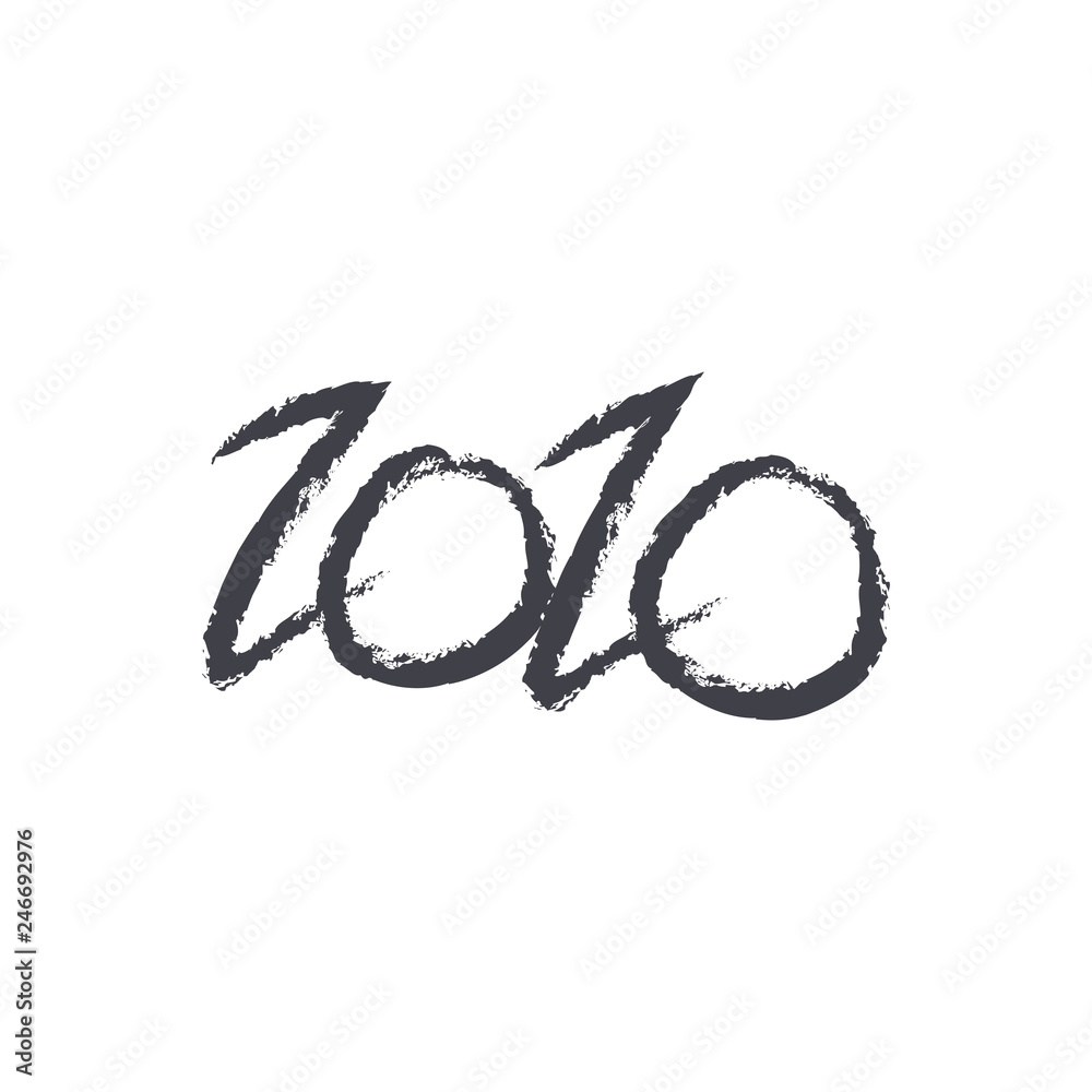 2020 happy new year abstract card design template